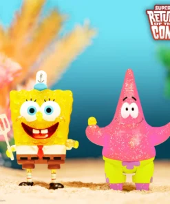 Super7 SpongeBob SquarePants ReAction - SpongeBob And Patrick BFF 2-Pack (Glitter)
